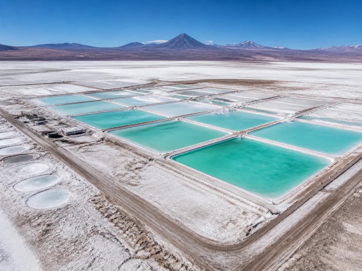 Salar con concentraciones de litio en San Pedro de Atacama