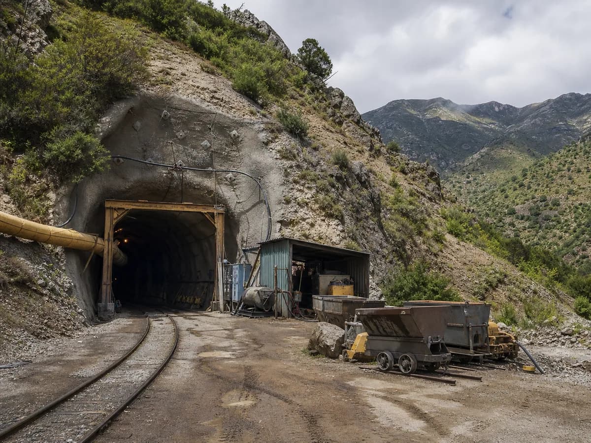 Acceso a la mina subterránea de cobre El Teniente Sur en Rancagua